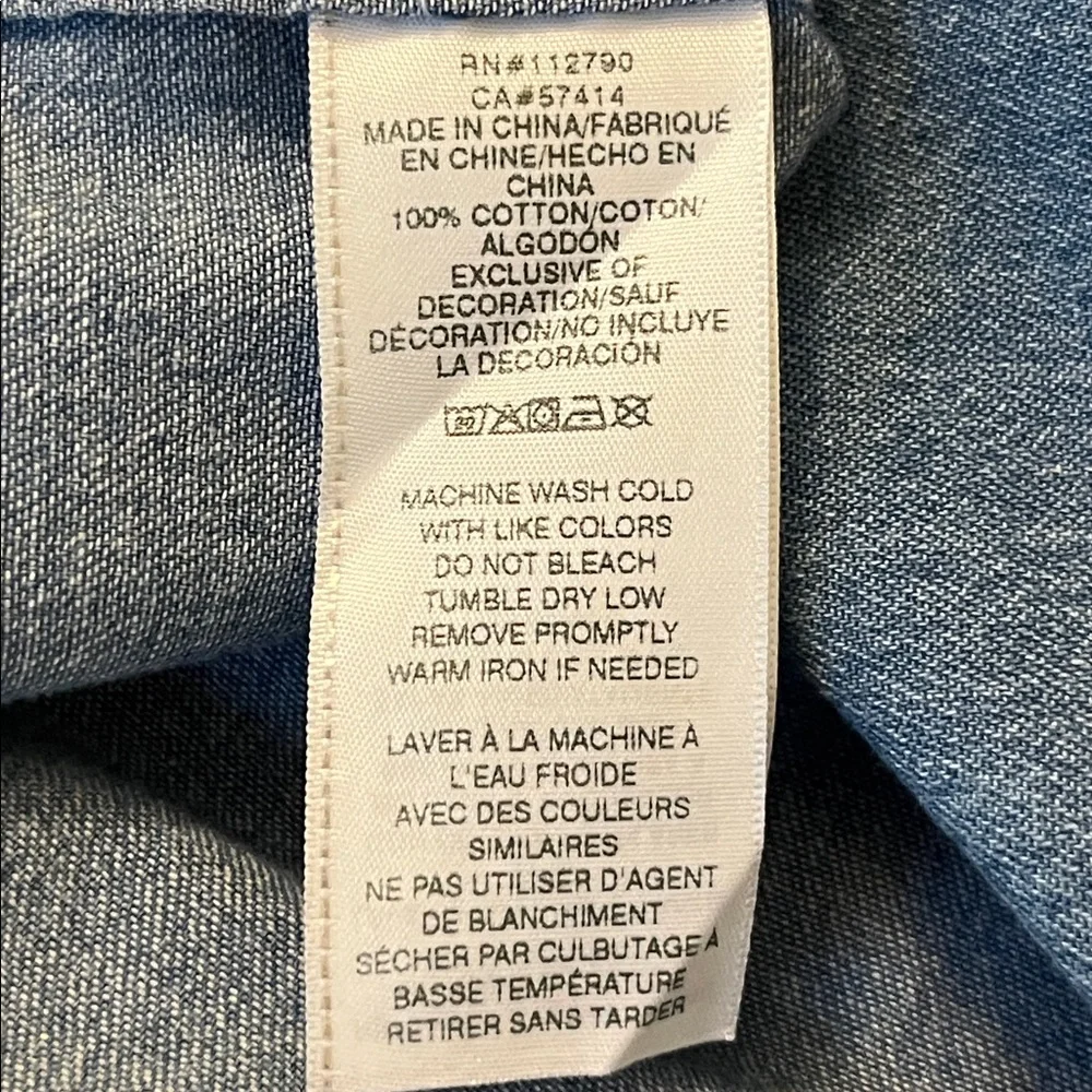 True Religion Chambray Logo Denim Shirt